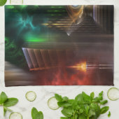 Contempler Oz Fractal Art serviette de cuisine (Plié)