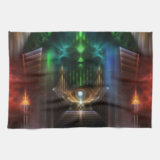 Contempler Oz Fractal Art serviette de cuisine (Horizontal)