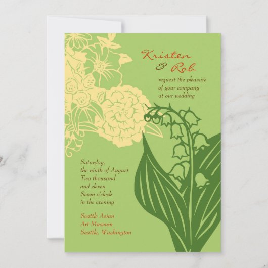 Contempo Floral (komkommer/crème) Kaart (Voorkant)