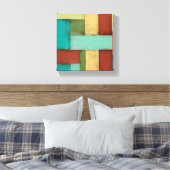 Contempoary Coastal Multicolored Painting Canvas Afdruk (Insitu (Slaapkamer))