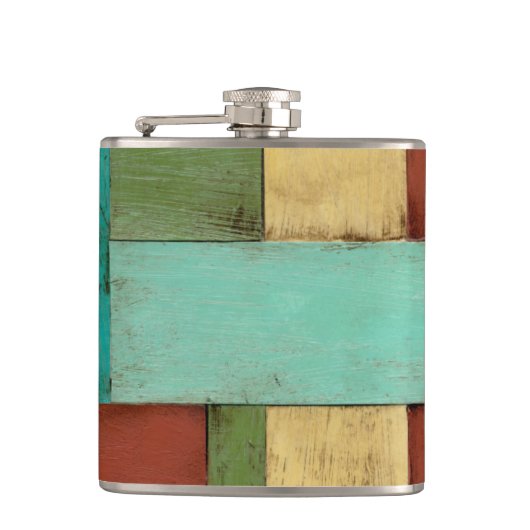 Contempoary Coastal Multicolored Painting Heupfles (Voorkant)