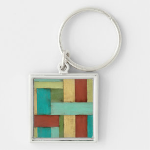 Contempoary Coastal Multicolored Painting Sleutelhanger