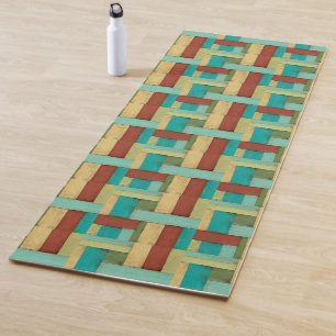 Contempoary Coastal Multicolored Painting Yogamat