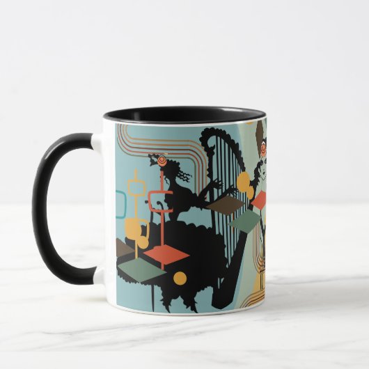 Contemporain Art Déco Conception Vintage Mug (Gauche)