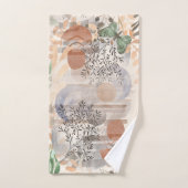 Contemporain Boho Earth Tones Plante Life Towne (Serviette à main)