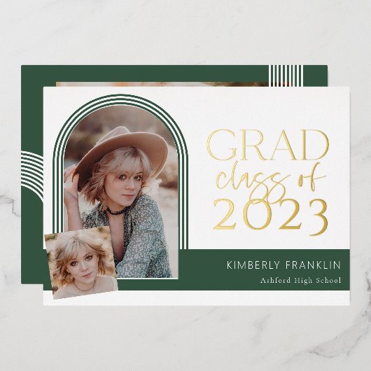Contemporain Chic Graduation Foil Invitation (Recto/Verso)