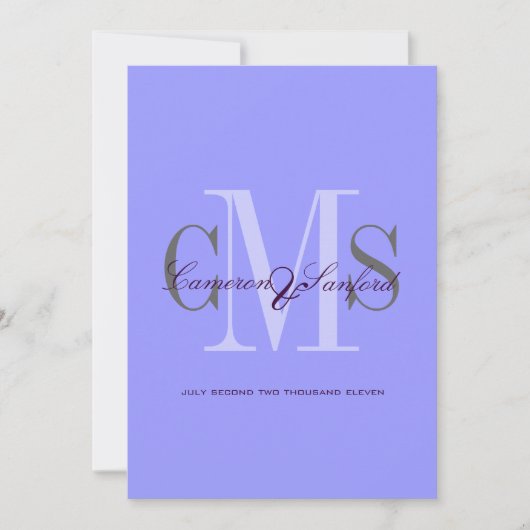 Contemporain + chic monogramme Mariage Invitations (Devant)