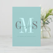 Contemporain + chic monogramme Mariage Invitations (Debout devant)