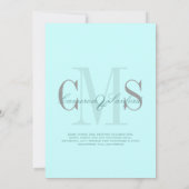 Contemporain + chic monogramme Mariage Invitations (Dos)