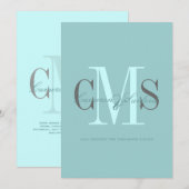 Contemporain + chic monogramme Mariage Invitations (Devant / Derrière)