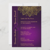 Contemporain Gold Mandala Faire-part de mariage (Devant)