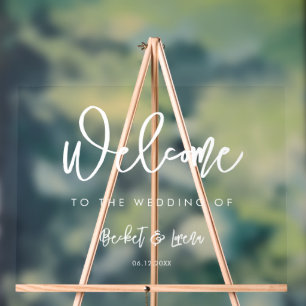 Contemporain moderne Clear mariage signe de bienve