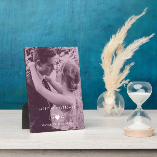 Contemporary Anniversary Plaque with Table Easel S Fotoplaat (Zijkant)