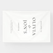 Contemporary Black and White Wedding Welcome  Spandoek (Horizontaal)