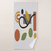 Contemporary Botanical Geometry Badhanddoek (Badhanddoek)