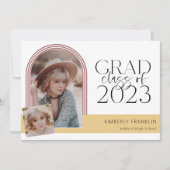 Contemporary Chic Graduation Photo Invitation (Devant)