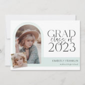 Contemporary Chic Graduation Photo Invitation (Devant)