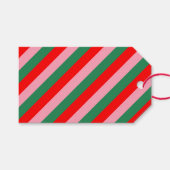 Contemporary Christmas Candy Stripes  Cadeaulabel (Voorkant (Horizontaal))