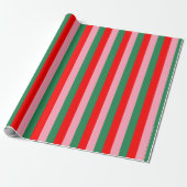 Contemporary Christmas Stripes Cadeaupapier (Uitgerold)