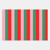 Contemporary Christmas Stripes  Inpakpapier Vel (Voorkant 3)
