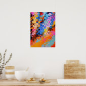 Contemporary Colorful Abstract Poster (Keuken)