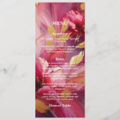 Contemporary Elegance:  Fuchsia Pink Gold Menu (Devant)