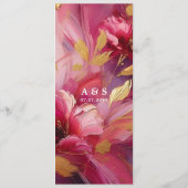 Contemporary Elegance:  Fuchsia Pink Gold Menu (Dos)