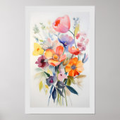 Contemporary Floral Wall Decor Art # 1 Poster (Voorkant)