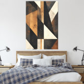 Contemporary Geometric Harmony Canvas Afdruk (Insitu (Slaapkamer))