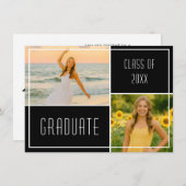 Contemporary Graduation Party Invitation (Devant / Derrière)