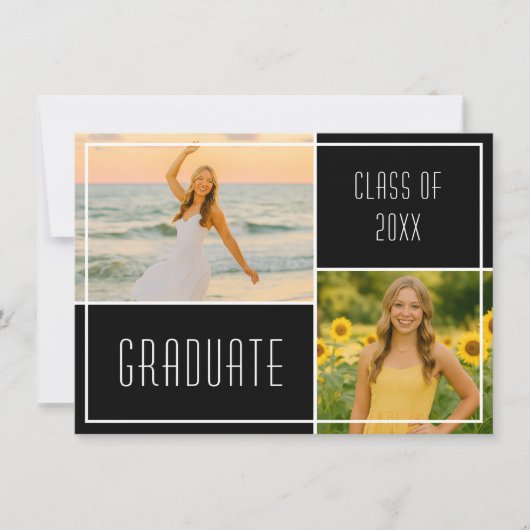 Contemporary Graduation Party Invitation (Devant)