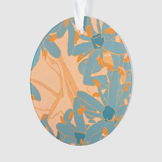 Contemporary Leaf Design in Peach (devant)