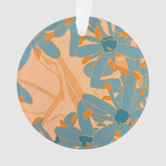 Contemporary Leaf Design in Peach (devant)