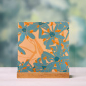 Contemporary Leaf Design in Peach (Neutre)