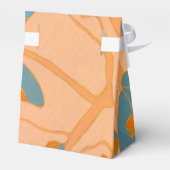 Contemporary Leaf Design in Peach Bedankdoosjes (Achterkant)