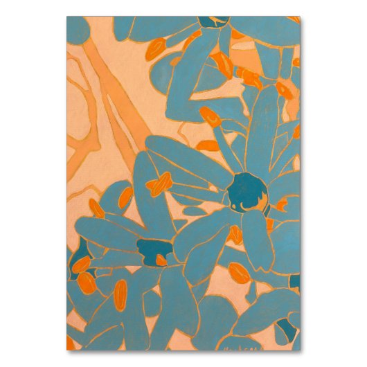 Contemporary Leaf Design in Peach Kaart (Voorkant)