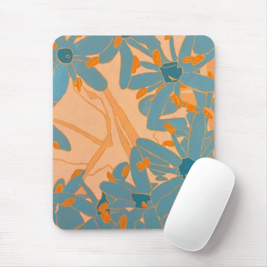 Contemporary Leaf Design in Peach Muismat (Met muis)