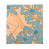 Contemporary Leaf Design in Peach Notitieblok (Voorkant)
