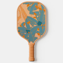 Contemporary Leaf Design in Peach  Pickleball Paddle