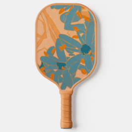 Contemporary Leaf Design in Peach  Pickleball Paddle