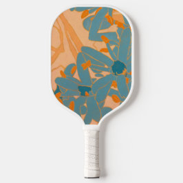 Contemporary Leaf Design in Peach  Pickleball Paddle