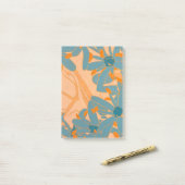 Contemporary Leaf Design in Peach Post-it® Notes (Op bureau)