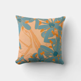 Contemporary Leaf Design Peach Kussen