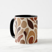 Contemporary Organic Pattern Mug – Earthy Tones (Devant gauche)
