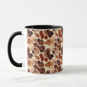 Contemporary Organic Pattern Mug – Earthy Tones (Gauche)