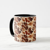 Contemporary Organic Pattern Mug – Earthy Tones (Devant gauche)