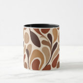 Contemporary Organic Pattern Mug – Earthy Tones Mok (Midden)