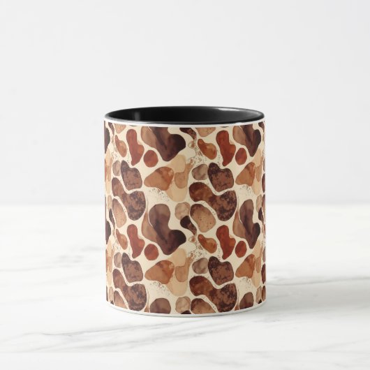 Contemporary Organic Pattern Mug – Earthy Tones Mok (Midden)