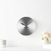 Contemporary Silver Radiant Pattern Ronde Klok (Huis)