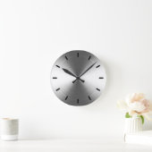 Contemporary Silver Radiant Pattern Ronde Klok (Huis)